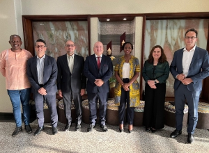 The team from Ericsson with Ms Paula Ingabire, Minister of ICT and Innovation in Rwanda
